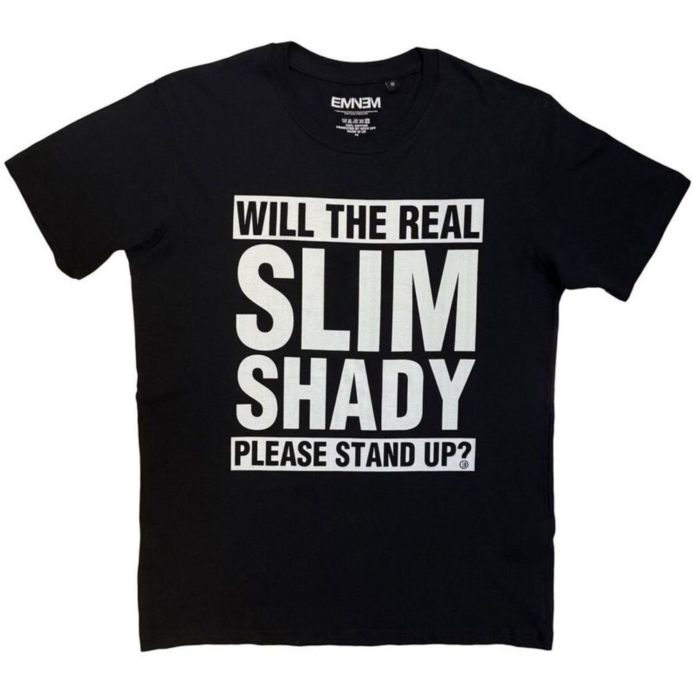 Eminem Unisex Adult Please Stand Up T-Shirt / Black